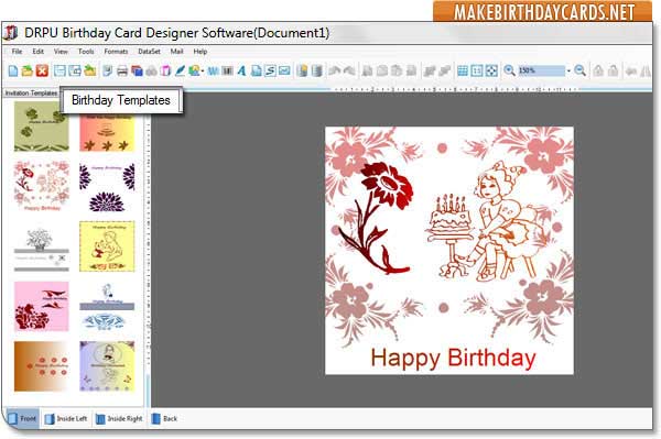 Make Birthday Cards Software screenshot