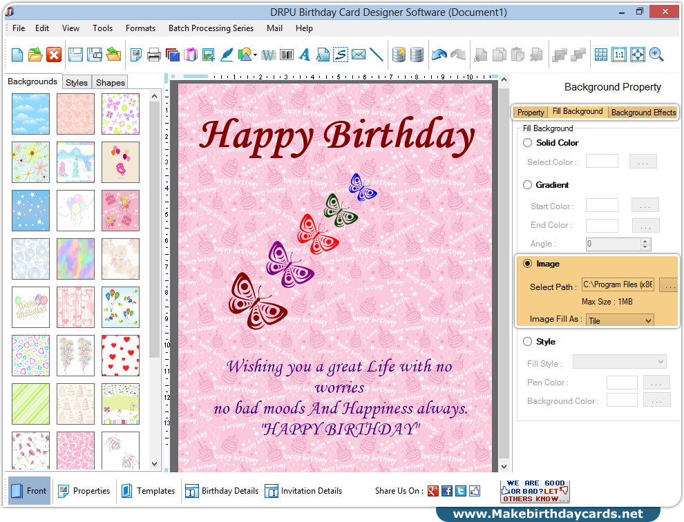 Birthday Card Designing Software